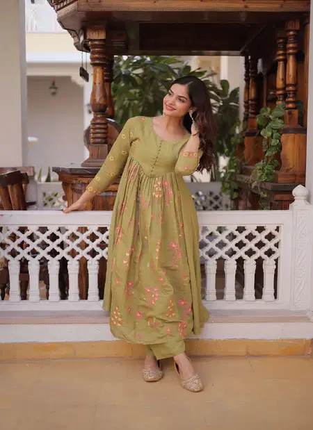 Ka 1238 Mal Chanderi With Embroidered Work Kurti With Pant Bulk Orders In India